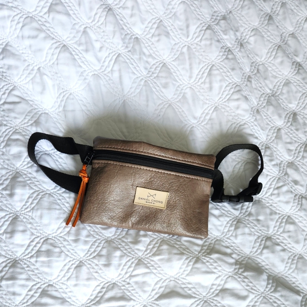 Daniel Chong Brown Leather Brunello Funny Belt Bag